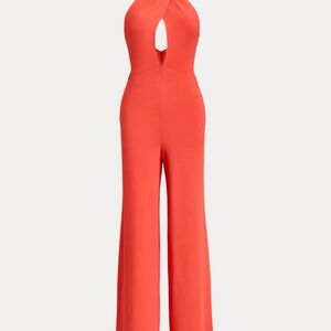Ralph Lauren Purple Label Wide Legs Strapless Jumpsuit M $2390 orange M in Italy